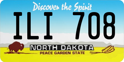 ND license plate ILI708