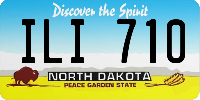 ND license plate ILI710