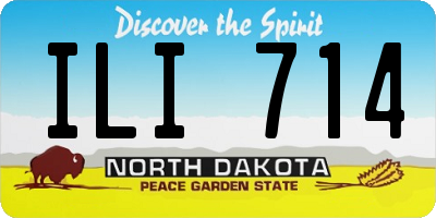 ND license plate ILI714