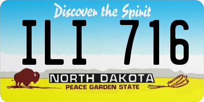 ND license plate ILI716