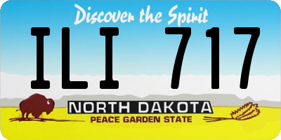 ND license plate ILI717