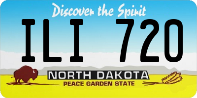ND license plate ILI720