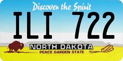 ND license plate ILI722