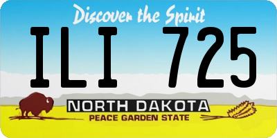 ND license plate ILI725