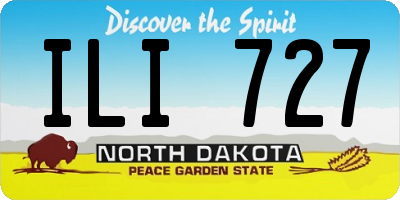 ND license plate ILI727