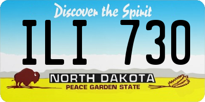 ND license plate ILI730