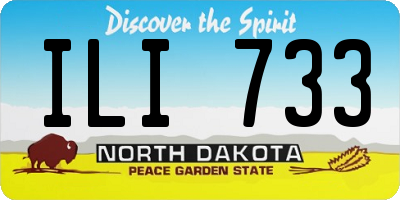 ND license plate ILI733