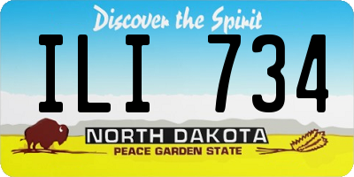 ND license plate ILI734