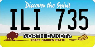 ND license plate ILI735