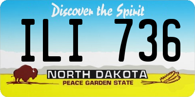 ND license plate ILI736