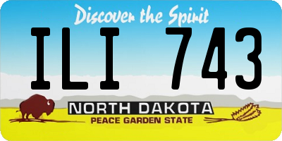 ND license plate ILI743