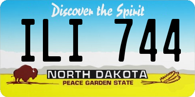 ND license plate ILI744