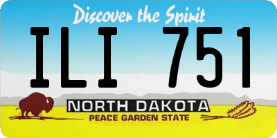 ND license plate ILI751