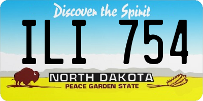 ND license plate ILI754