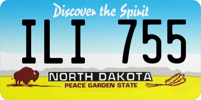 ND license plate ILI755