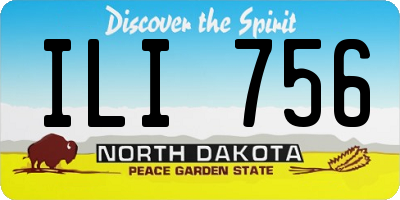 ND license plate ILI756