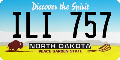 ND license plate ILI757
