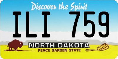 ND license plate ILI759