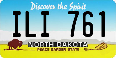 ND license plate ILI761