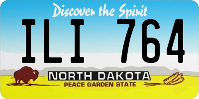 ND license plate ILI764