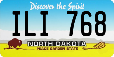 ND license plate ILI768