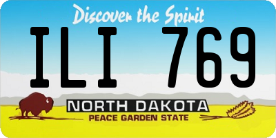 ND license plate ILI769