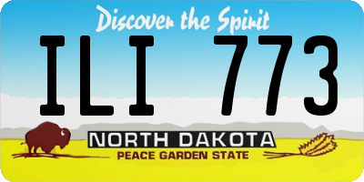 ND license plate ILI773