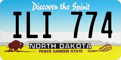 ND license plate ILI774