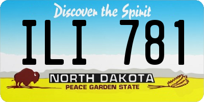 ND license plate ILI781