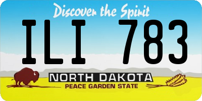 ND license plate ILI783