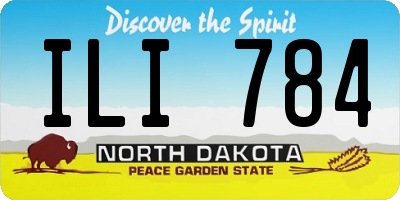ND license plate ILI784