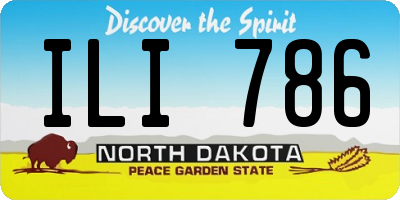 ND license plate ILI786