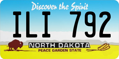 ND license plate ILI792