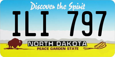 ND license plate ILI797