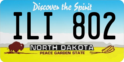 ND license plate ILI802