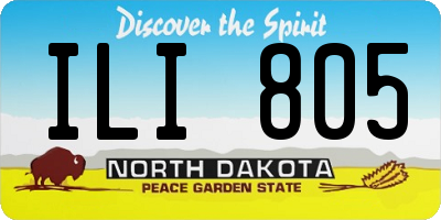 ND license plate ILI805