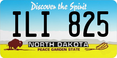 ND license plate ILI825