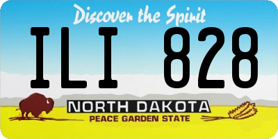 ND license plate ILI828