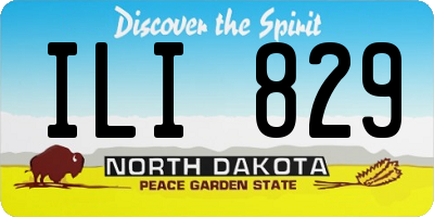 ND license plate ILI829
