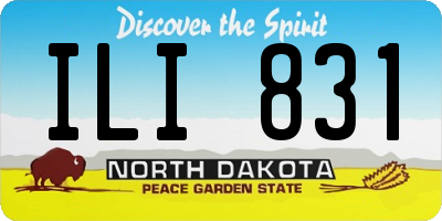 ND license plate ILI831