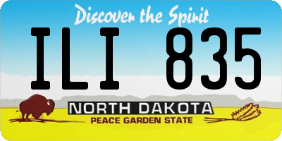 ND license plate ILI835