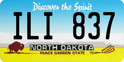 ND license plate ILI837