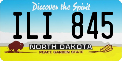 ND license plate ILI845
