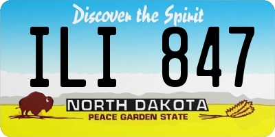 ND license plate ILI847