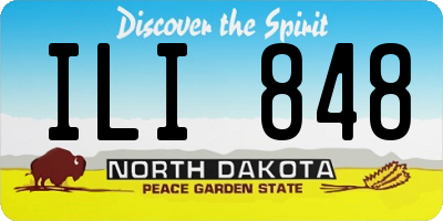 ND license plate ILI848