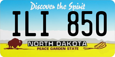 ND license plate ILI850