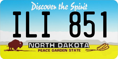 ND license plate ILI851
