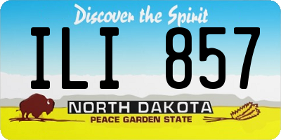 ND license plate ILI857