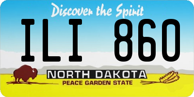 ND license plate ILI860