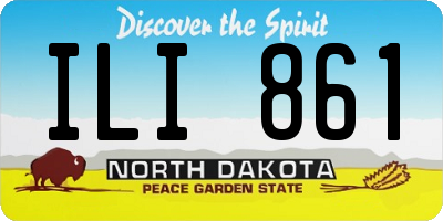ND license plate ILI861
